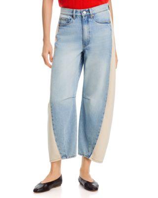 High Rise Barrel Leg Jeans in Self Care by BLANK NYC