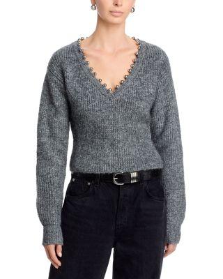 Silver Lining Metallic Trim Sweater by BLANK NYC