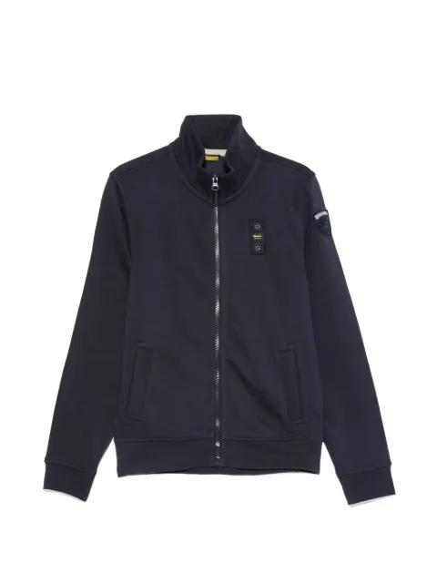City New logo-patch zip-up sweater by BLAUER