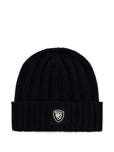 Cutter ribbed logo-patch beanie hat by BLAUER
