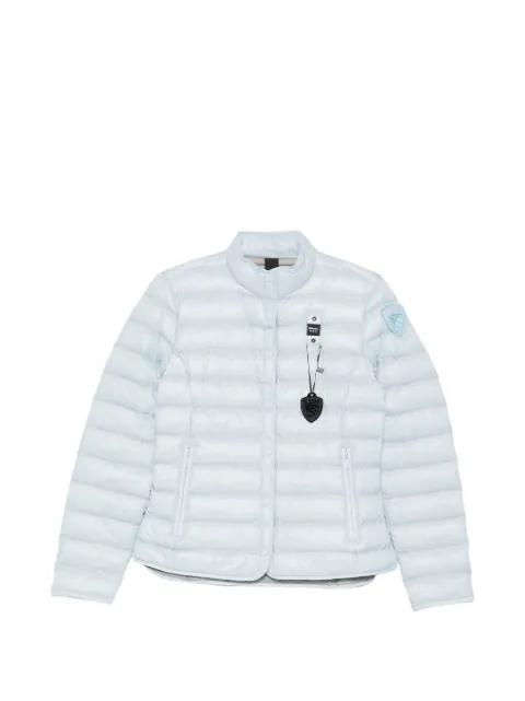 logo-patch quilted jacket by BLAUER