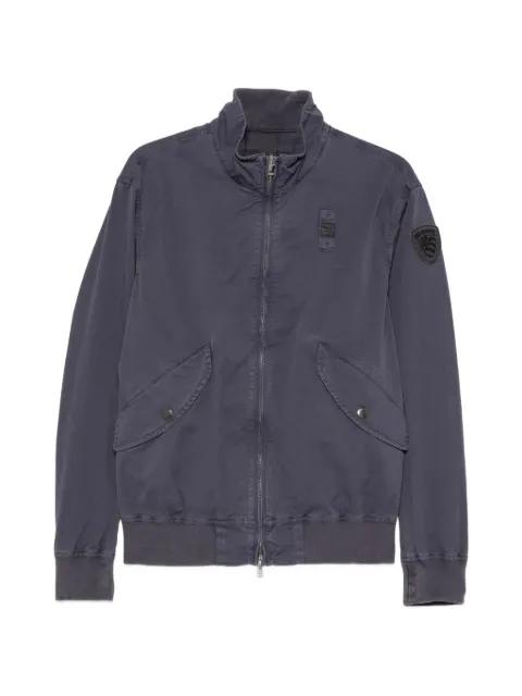 logo-patch zip-up jacket by BLAUER