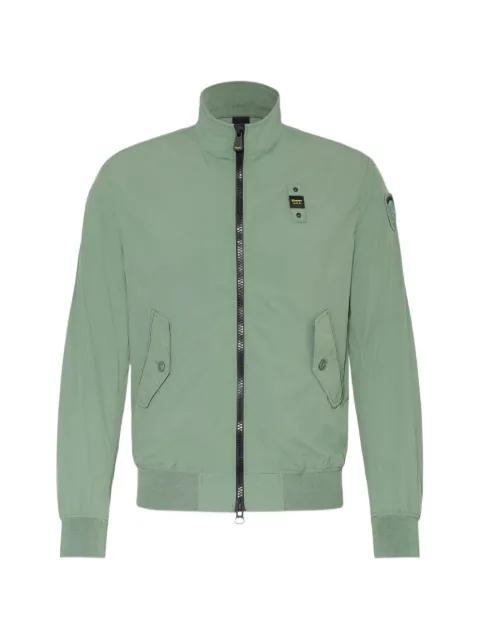 logo-patch zip-up jacket by BLAUER