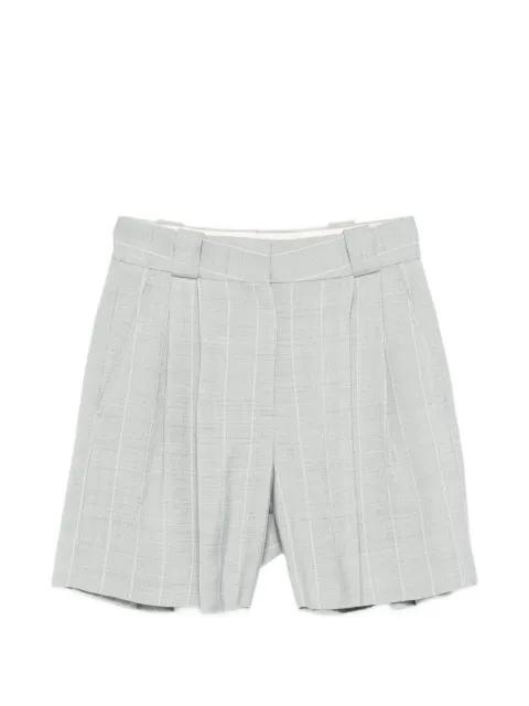 After You Fell pinstripe pleated shorts by BLAZE MILANO
