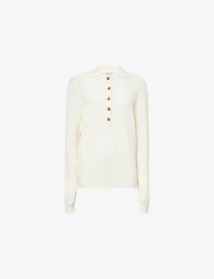 Alegria Cable-Knit Silk and Cotton-Blend Polo Top by BLAZE MILANO