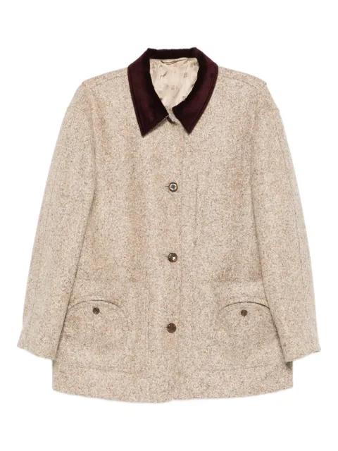 Clelia corduroy-collar wool jacket by BLAZE MILANO