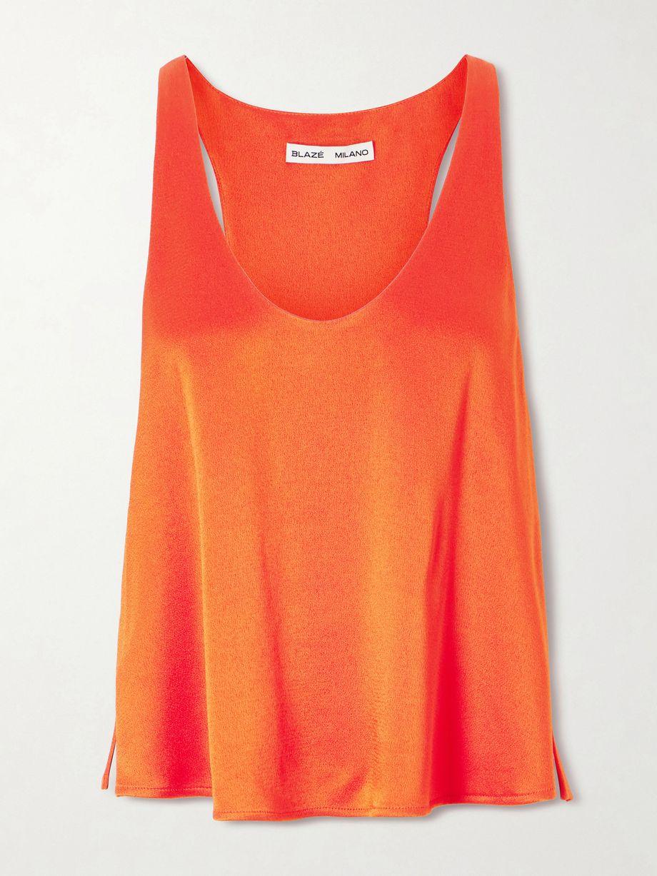 Novalis Merens satin-crepe tank by BLAZE MILANO