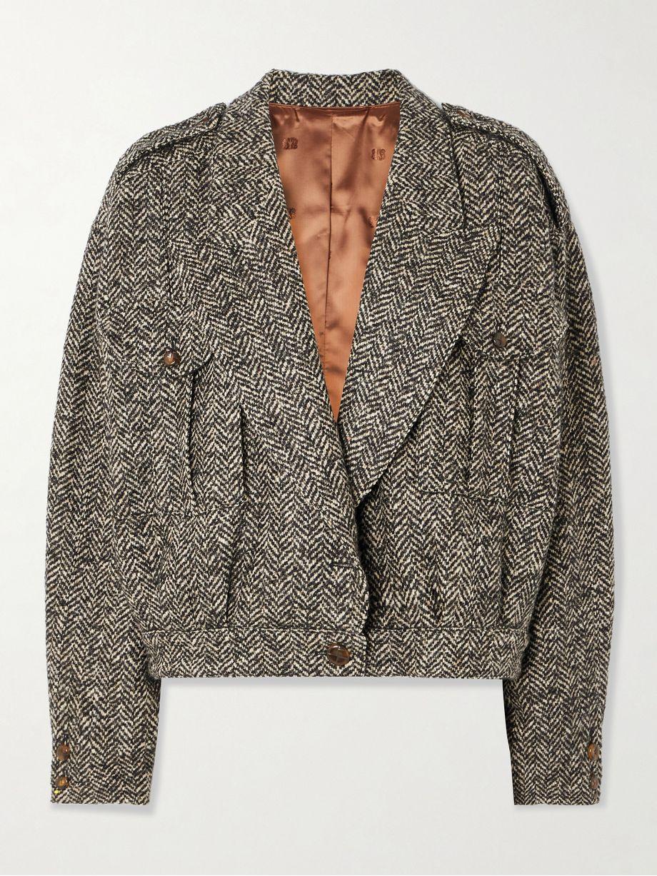 Popoff Serama herringbone wool-blend jacket by BLAZE MILANO Popoff Serama herringbone wool-blend jacket by BLAZE MILANO