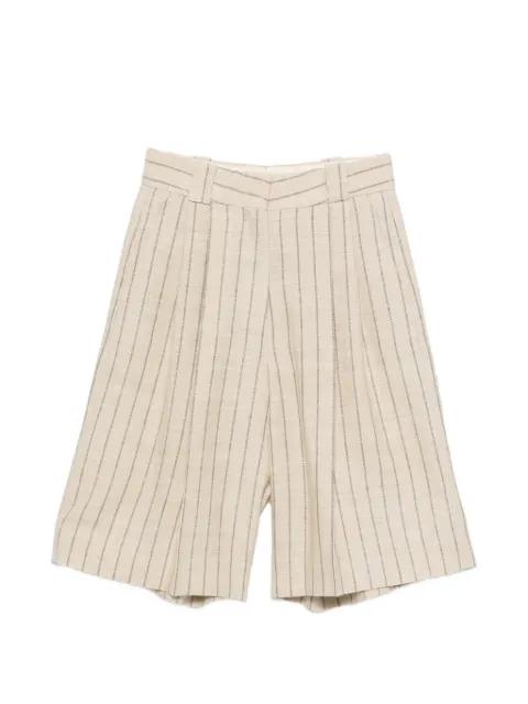 Serene Husul striped pleated shorts by BLAZE MILANO