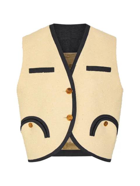 Smiley bouclé waistcoat by BLAZE MILANO