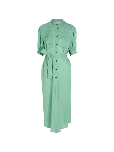 button belted midi dress by BLAZE MILANO