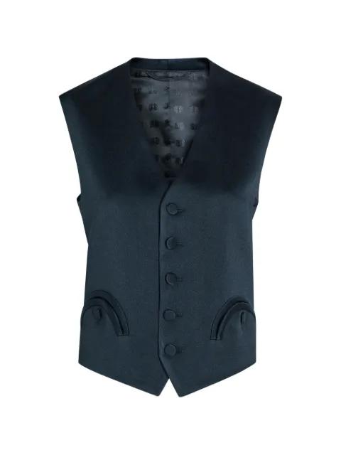 buttoned flap pocket vest by BLAZE MILANO