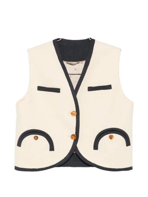 contrast-trim waistcoat by BLAZE MILANO