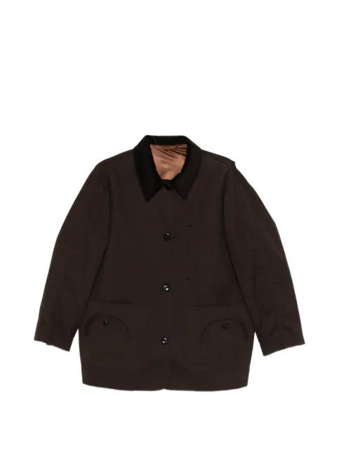 corduroy-collar coat by BLAZE MILANO