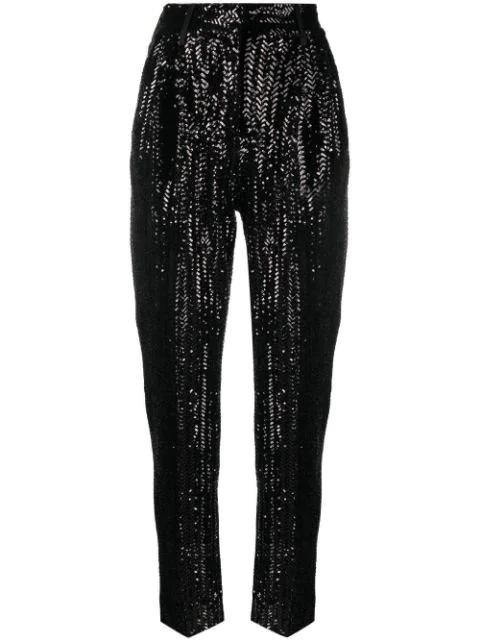 sequin-embellished tapered trousers by BLAZE MILANO