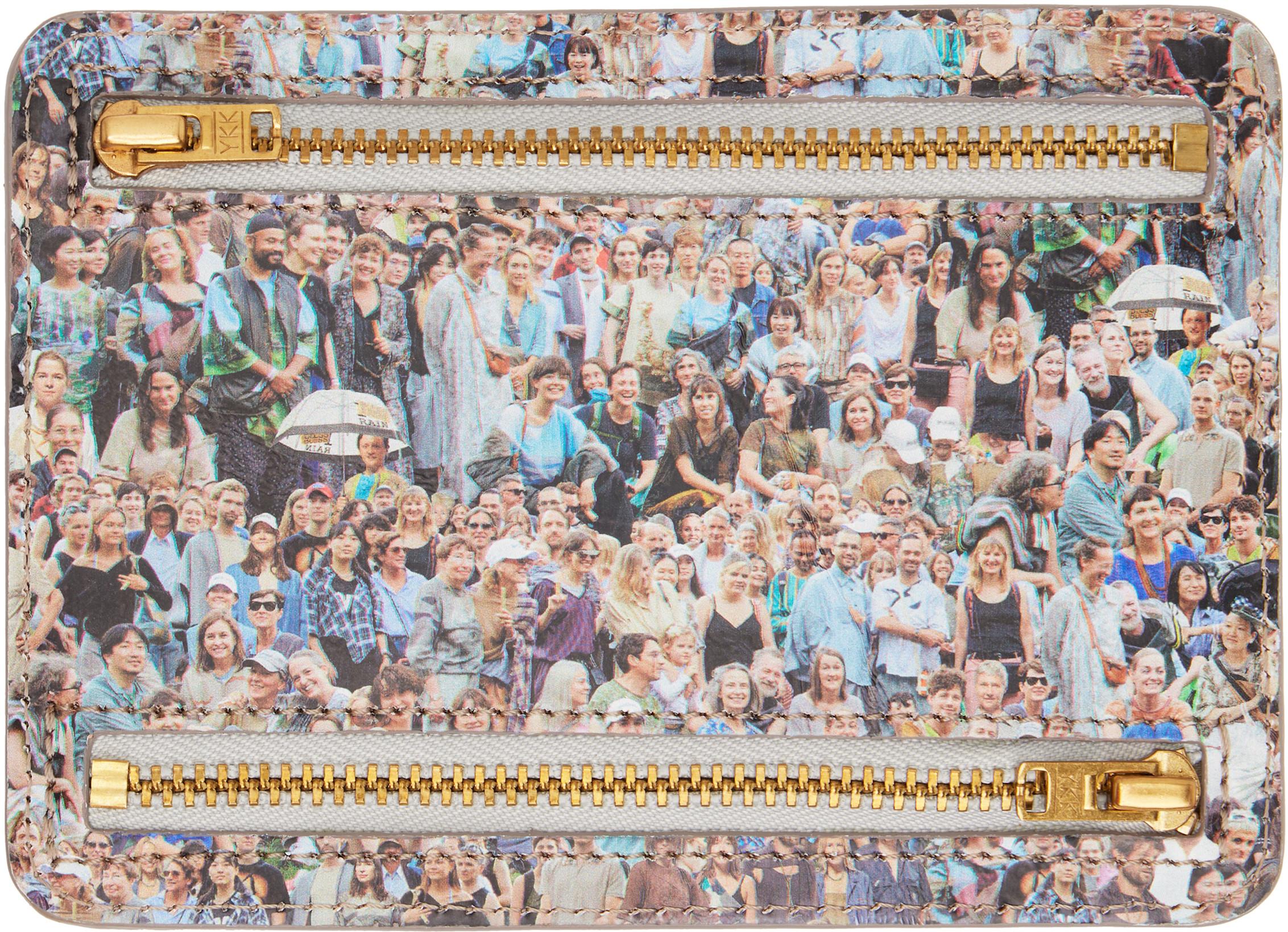 Multicolor Small Faces Print BC 4 Zipper Wallet by BLESS