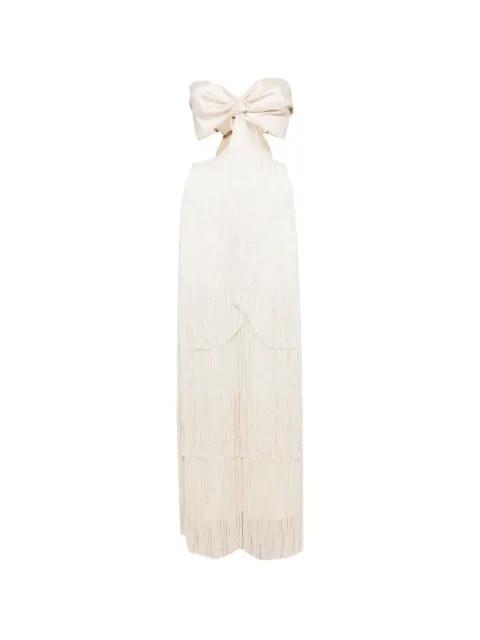 fringed maxi dress by BLESS