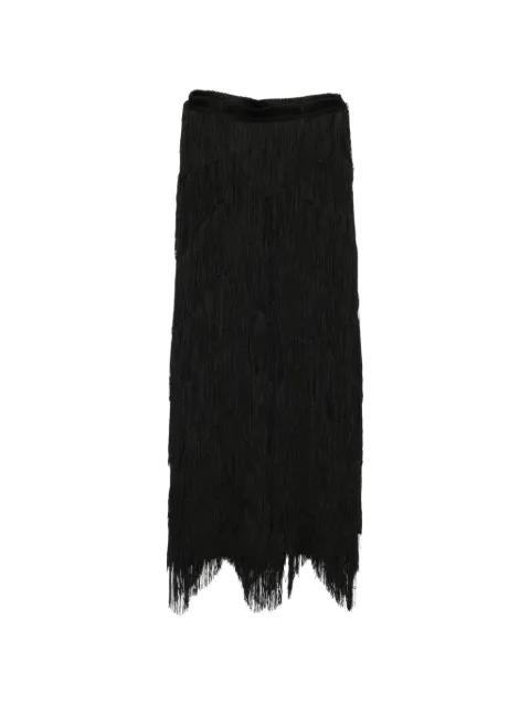 fringed maxi skirt by BLESS