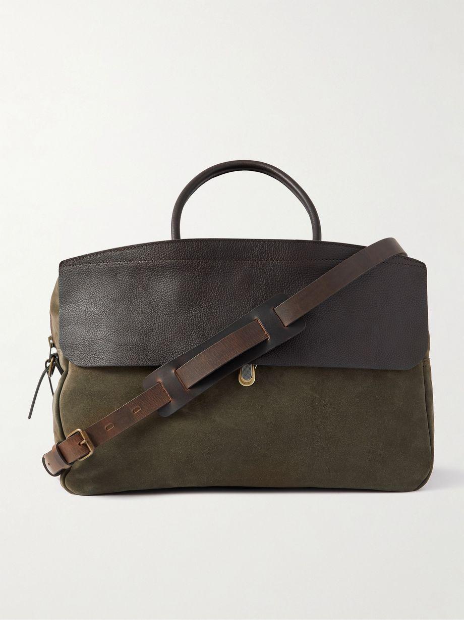 Gummo Full-Grain Leather-Trimmed Suede Holdall by BLEU DE CHAUFFE