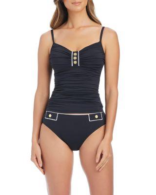 Centerfront Tab Tankini & Basic Hipster by BLEU ROD BEATTIE