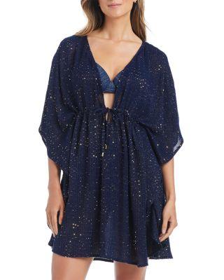 Sequin Tie Front Caftan by BLEU ROD BEATTIE