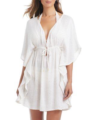 Sequin Tie Front Caftan by BLEU ROD BEATTIE