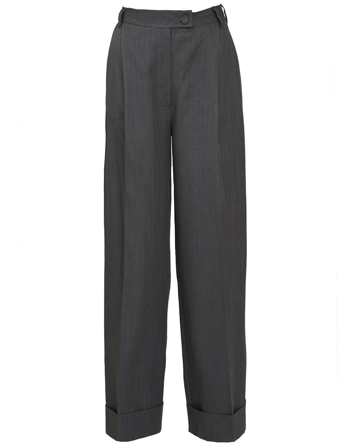 Gray Loose Suit Pants by BLIKVANGER