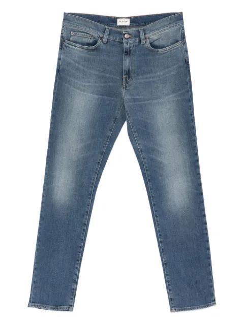 button-up denim trousers by BLK DNM