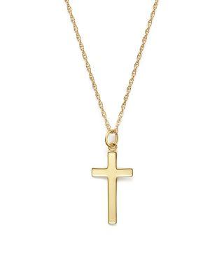 14K Yellow Gold Cross Necklace by BLOOMINGDALE'S FINE COLLECTION 14K Yellow Gold Cross Necklace by BLOOMINGDALE'S FINE COLLECTION