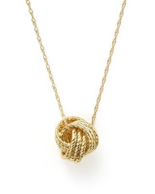 14K Yellow Gold Love Knot Necklace by BLOOMINGDALE'S FINE COLLECTION