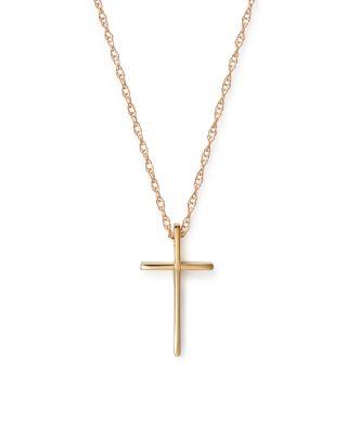 14K Yellow Gold Small Cross Pendant Necklace by BLOOMINGDALE'S FINE COLLECTION 14K Yellow Gold Small Cross Pendant Necklace by BLOOMINGDALE'S FINE COLLECTION