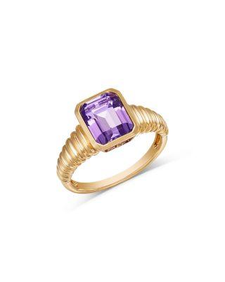Amethyst Bezel Ring in 14K Yellow Gold by BLOOMINGDALE'S FINE COLLECTION