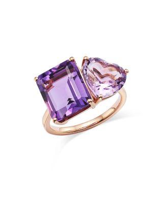 Amethyst & Pink Amethyst Ring in 14K Rose Gold by BLOOMINGDALE'S FINE COLLECTION