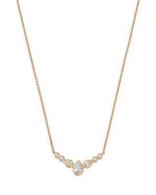 Bezel Set Pear Shape Diamond Necklace in 14K Yellow Gold by BLOOMINGDALE'S FINE COLLECTION
