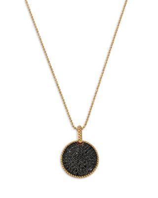 Black Diamond Circle Pendant Necklace in 14K Yellow Gold by BLOOMINGDALE'S FINE COLLECTION