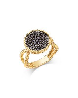 Black Diamond Pav&eacute; Cluster Statement Ring in 14K Yellow Gold by BLOOMINGDALE'S FINE COLLECTION