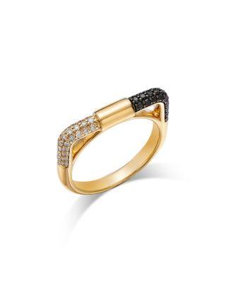 Black & White Diamond Ring in 14K Yellow Gold by BLOOMINGDALE'S FINE COLLECTION