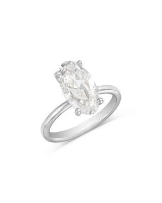 Bloomingdale's Fine Collection Luxe Collection Certified Lab Grown Diamond Old Mine Moval Solitaire Engagement Ring in 18K White Gold by BLOOMINGDALE'S FINE COLLECTION