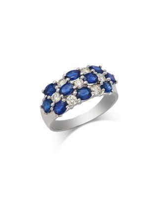 Blue Sapphire & Diamond Ring in 14K White Gold by BLOOMINGDALE'S FINE COLLECTION