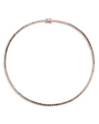 Brown Ombr&eacute; Diamond Choker Tennis Necklace in 14K Rose Gold by BLOOMINGDALE'S FINE COLLECTION
