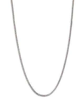 Certified Diamond Classic Tennis Necklace in 14K White Gold by BLOOMINGDALE'S FINE COLLECTION