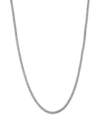 Certified Diamond Classic Tennis Necklace in 14K White Gold by BLOOMINGDALE'S FINE COLLECTION