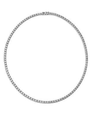 Certified Diamond Tennis Necklace in 14K White Gold by BLOOMINGDALE'S FINE COLLECTION