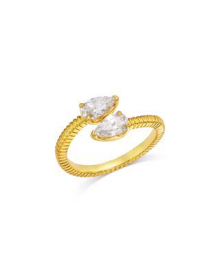Certified Lab Grown Diamond Pear Bypass Ring in 14K Yellow Gold by BLOOMINGDALE'S FINE COLLECTION