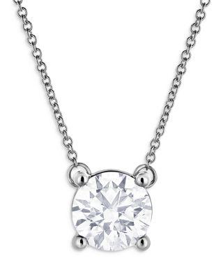 Certified Lab Grown Diamond Pendant Necklace in 18K White Gold by BLOOMINGDALE'S FINE COLLECTION