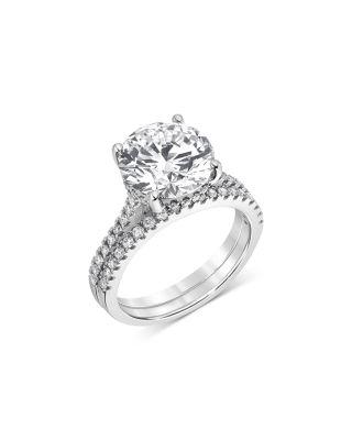 Certified Lab Grown Round Diamond Bridal Set in 18K White Gold by BLOOMINGDALE'S FINE COLLECTION