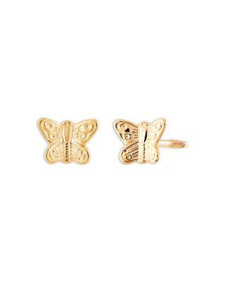 Children's Butterfly Stud Earrings in 14K Yellow Gold by BLOOMINGDALE'S FINE COLLECTION