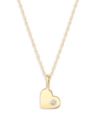 Children's Diamond Heart Pendant Necklace in 14K Yellow Gold by BLOOMINGDALE'S FINE COLLECTION
