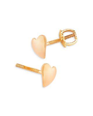 Children's Polished Heart Mini Stud Earrings in 14K Yellow Gold by BLOOMINGDALE'S FINE COLLECTION