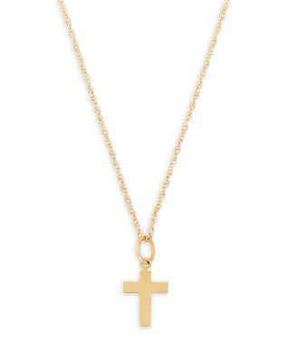 Children's Small Cross Pendant Necklace in 14K Yellow Gold by BLOOMINGDALE'S FINE COLLECTION